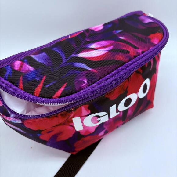 Igloo Bag Seaside Fanny Pack Soft Sided Cooler Insulated Color Digital Purple - Picture 6 of 6
